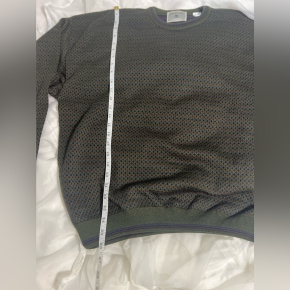 Vintage Idea Uomo Sweater Mens Extra Large Green Knit Merino Wool Blend - Picture 5 of 9